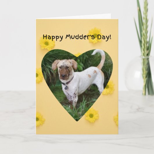 Der lustige Schlammhund Happy Mother Day Karte (Vorderseite)