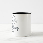Der lustige Teecup macht alles besser Zweifarbige Tasse (Mittel)