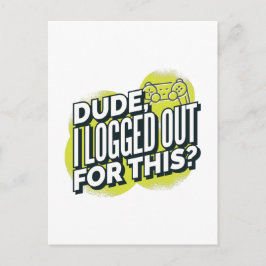 Der lustige Typ, den ich für diesen Gamer Joystick Postkarte