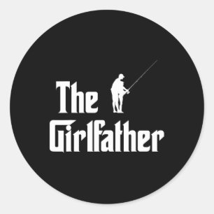 Der lustige Vater von Vater und Vater der Mädchenf Runder Aufkleber