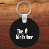 Der lustige Vater von Vater und Vater der Mädchenf Schlüsselanhänger (Vorderseite)