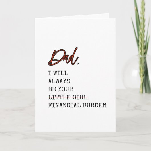 Der lustige Vater wird immer Ihre finanzielle Bela Karte (Vorderseite)