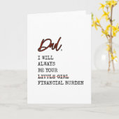 Der lustige Vater wird immer Ihre finanzielle Bela Karte (Gelbe Blume)