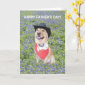 Der lustige Vatertag Texas- Karte (Gelbe Blume)