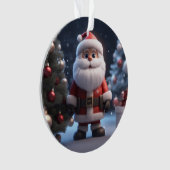 Der lustige Weihnachtsmann Ornament (Vorderseite)