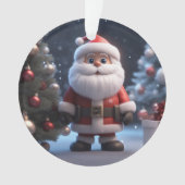 Der lustige Weihnachtsmann Ornament (Vorderseite)