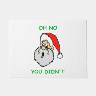 Der lustige Weihnachtsmann überraschte nicht, dass Fußmatte