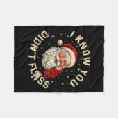 Der lustige Weihnachtsmann weiß, dass du keine Zah Fleecedecke (Vorderseite (Horizontal))