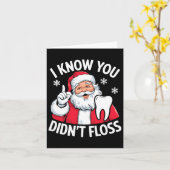 Der lustige Weihnachtsmann weiß, dass du keine Zah Karte (Gelbe Blume)