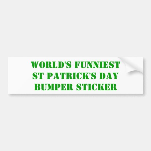 Der lustigste St. Patrick's Day Autoaufkleber (Vorne)
