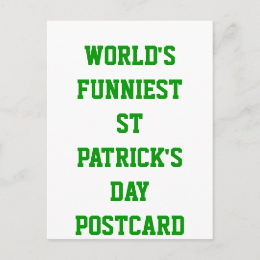 Der lustigste St. Patrick's Day Postkarte (Vorderseite)