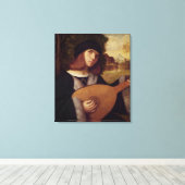 Der Lute Player Leinwanddruck (Insitu (Holzboden))