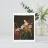 Der Lute Player (Öl auf der Tafel) Postkarte (Stehend Vorderseite)