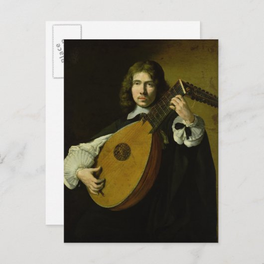Der Lute-Player Postkarte (Vorne/Hinten)
