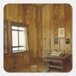 Der Luther Raum in Wartburg-Schloss Quadratischer Aufkleber