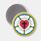 Der Luther-Rose-Lutheranismus Martin Luther Magnet (Vorderseite/Rückseite)