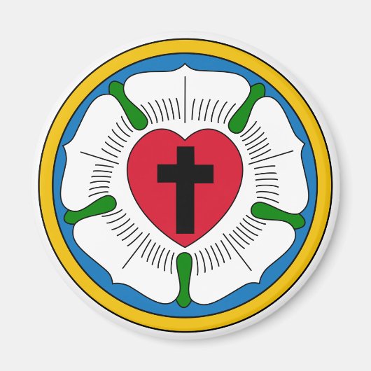 Der Luther-Rose-Lutheranismus Martin Luther Magnet (Vorne)