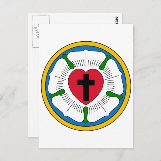 Der Luther-Rose-Lutheranismus Martin Luther Postkarte (Vorne/Hinten)