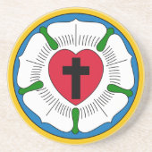 Der Luther RoseLutheranism Martin Luther Sandstein Untersetzer (Vorne)