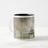 Der Luxemburg-Palast belichtet Zweifarbige Tasse (Vorderseite Links)