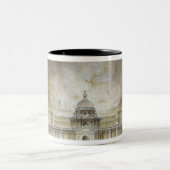 Der Luxemburg-Palast belichtet Zweifarbige Tasse (Mittel)