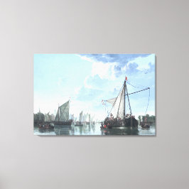 Der Maas bei Dordrecht bis zum Tag Leinwanddruck