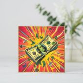 Der mächtige Dollar. Feiertagskarte (Stehend Vorderseite)