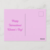 Der mächtige Internationale Frauentag Postkarte (Rückseite)