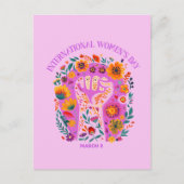 Der mächtige Internationale Frauentag Postkarte (Vorderseite)