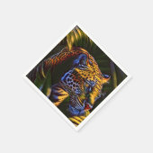 Der mächtige Jaguar - ein Dschungelräuber Serviette (Ecke)