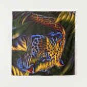 Der mächtige Jaguar - ein Dschungelräuber Wandteppich (Vorderseite (Horizontal))