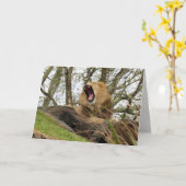 Der mächtige Löwe Karte (Gelbe Blume)