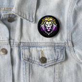 Der mächtige Löwe - Non-Binär 'Taktischer Schlag' Button (Beispiel)