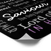 Der mächtige Name Jesu Christlich Poster (Ecke)