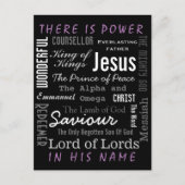 Der mächtige Name Jesu Christlich Postkarte (Vorderseite)