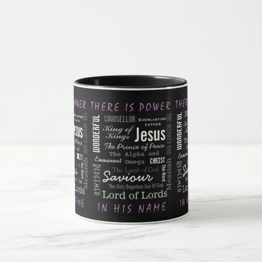 Der mächtige Name Jesu Christlich Tasse (Zentrum)