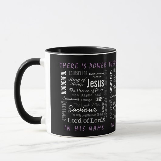 Der mächtige Name Jesu Christlich Tasse (Links)