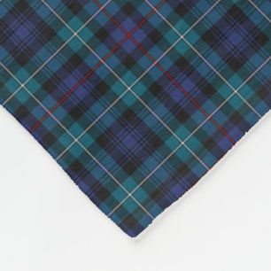Der Mackenzie-Clan-Blau und Türkismoderner Tartan Fleecedecke