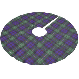 Der Mackenzie-Clan karierter schottischer Tartan Polyester Weihnachtsbaumdecke