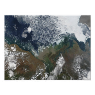 Der Mackenzie leert sich in der Mackenzie-Bucht Fotodruck