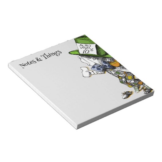 Der Mad Hatter {Alice im Wunderland} Notepad Notizblock (angewinkelt)