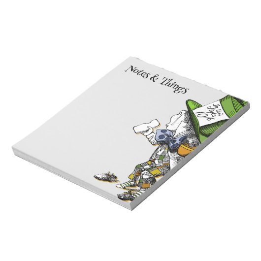 Der Mad Hatter {Alice im Wunderland} Notepad Notizblock (Rotiert)