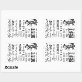 Der Mad Hatter bin ich Mad Alice gegangen, fürchte Rechteckiger Aufkleber (Blatt)