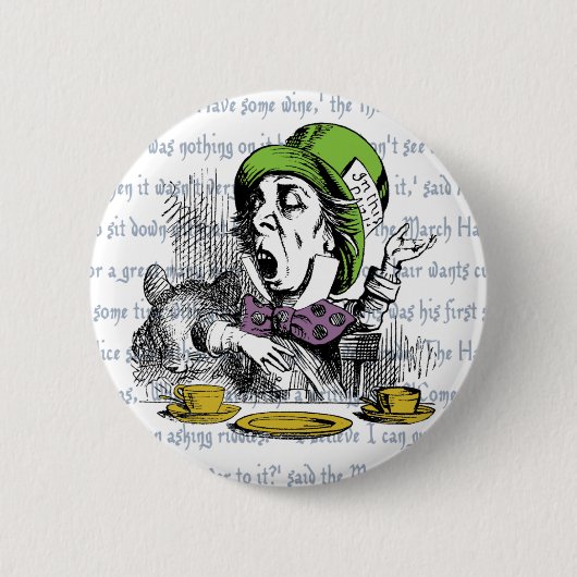 Der Mad Hatter Button (Vorderseite)