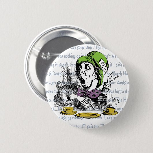 Der Mad Hatter Button (Vorne & Hinten)