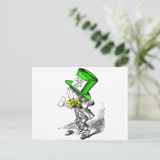 Der Mad Hatter Postkarte (Stehend Vorderseite)