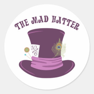 Der Mad Hatter Runder Aufkleber