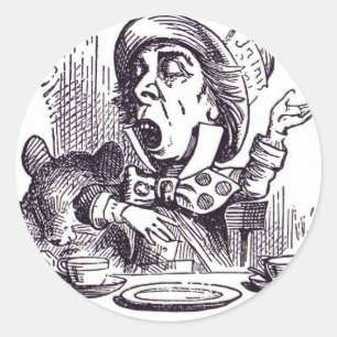 Der Mad Hatter Runder Aufkleber