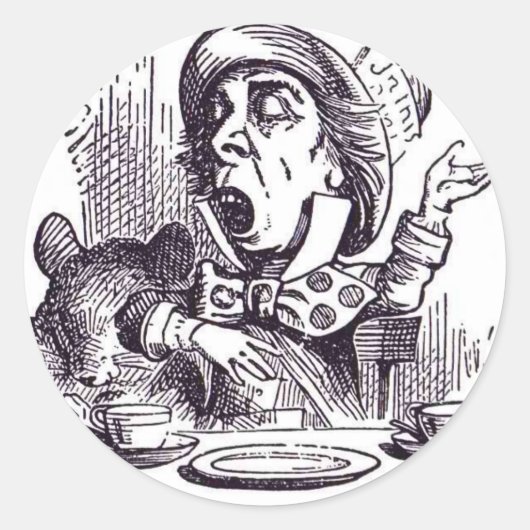 Der Mad Hatter Runder Aufkleber (Vorderseite)