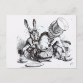 Der Mad Hatter und der März Hare Postkarte (Vorderseite)